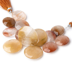 17-25mm Rutilated Quartz Top Drill Faceted Coin Beads 5 inch 13 pieces (ONLINE ORDER ONLY)
