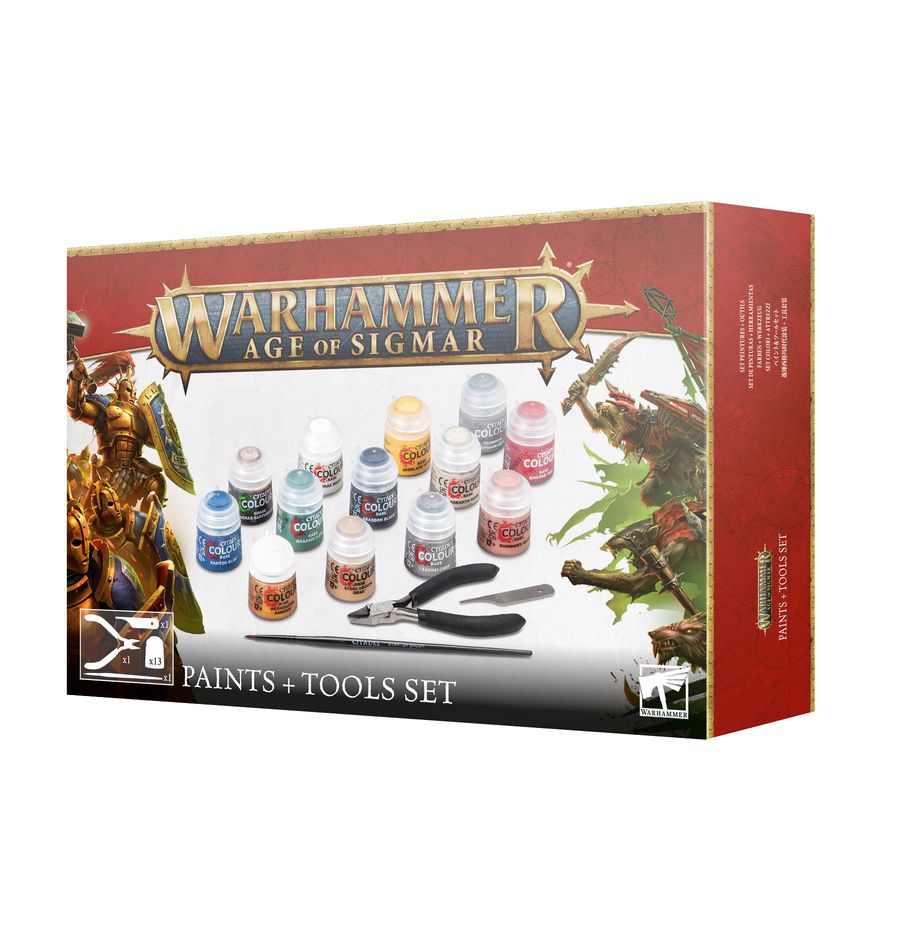 Warhammer: Age of Sigmar - Tools & Paint Set (ONLINE ORDER ONLY)