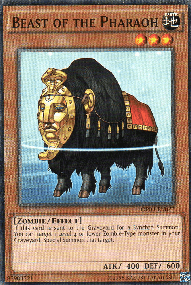 Beast of the Pharaoh [OP03-EN022] Common (ONLINE ORDER ONLY)