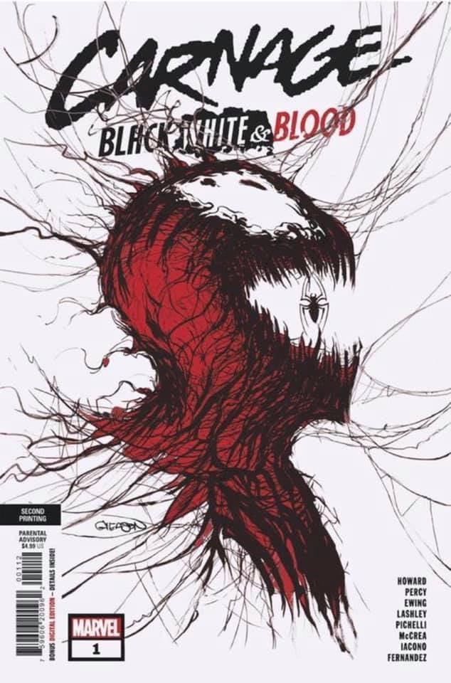 Carnage Black White And Blood #1 (Of 4) 2nd Print Patrick Gleason Variant (05/05/2021) Marvel (ONLINE ORDER ONLY)