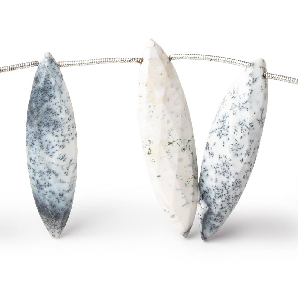 39x10mm Dendritic Opal Top Drilled Faceted Marquise 8 inch 10 beads AA (ONLINE ORDER ONLY)