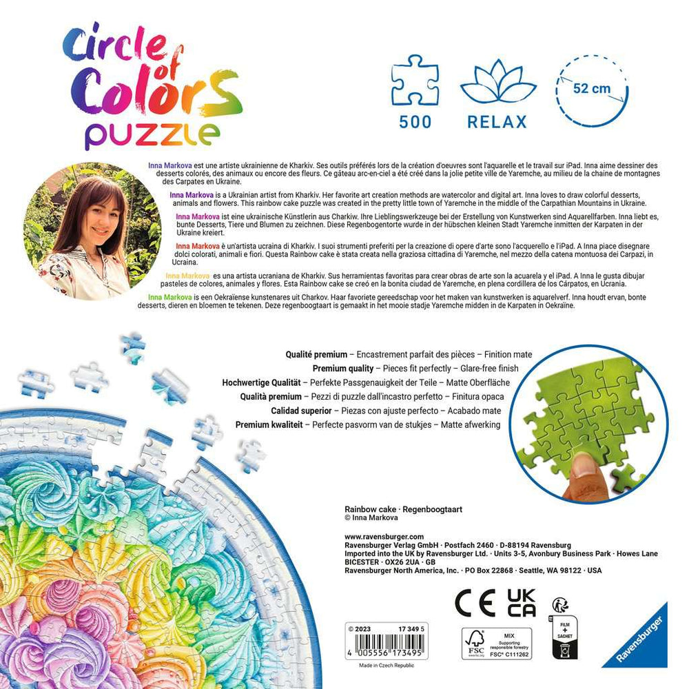 Puzzle: Circle of Colors - Rainbow Cake (ONLINE ORDER ONLY)
