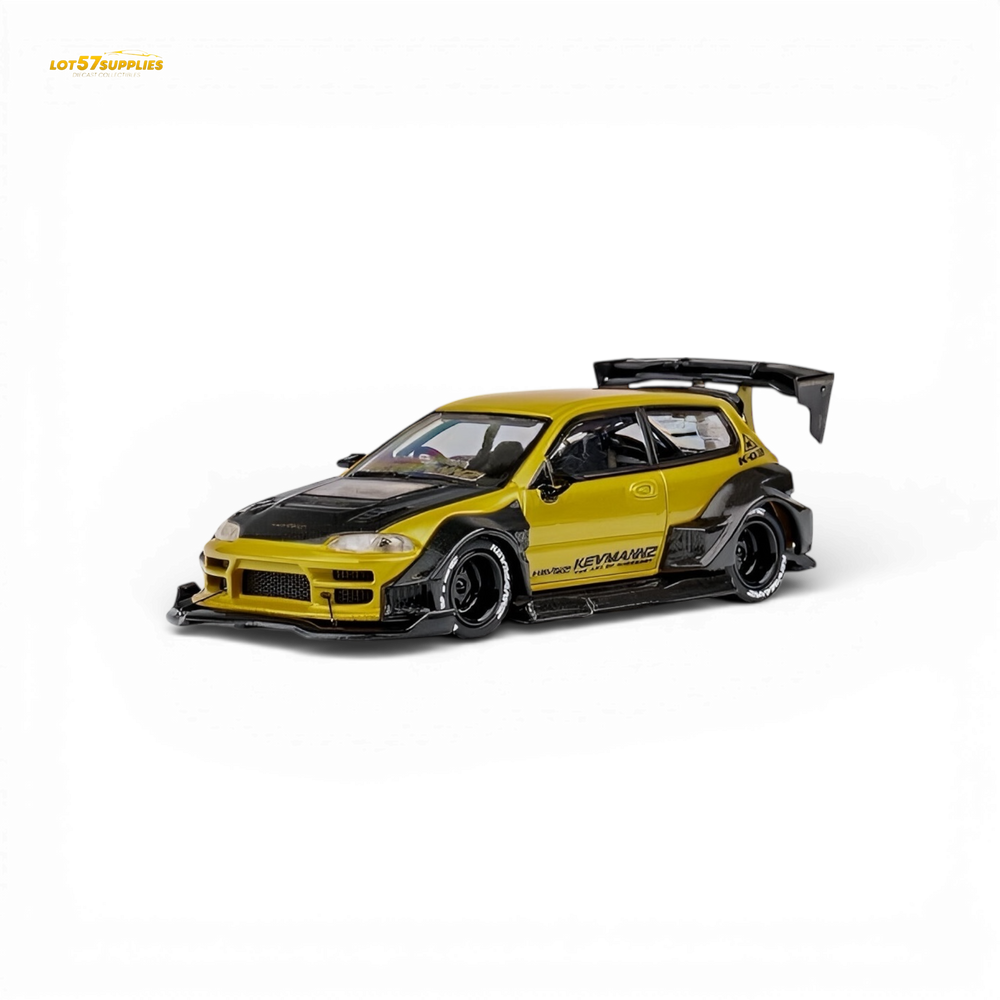 (Pre-Order) DCM Kevmannz Civic EG Ver.1 - Gold Carbon Fiber Long Tail 1:64 (ONLINE ORDER ONLY)