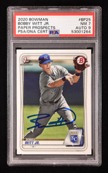 Bobby Witt Jr. Signed 2020 Bowman Prospects Paper #BP25 RC (PSA 7 | Autograph Graded 9) Rookie Card (Online Order Only)