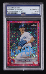 Walker Buehler Signed 2022 Topps Chrome Magenta Speckle #123 #88/350 (PSA) Serially Numbered #88 / 350 (Online Order Only)