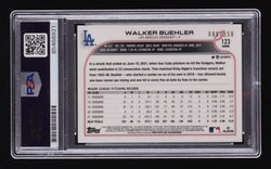 Walker Buehler Signed 2022 Topps Chrome Magenta Speckle #123 #88/350 (PSA) Serially Numbered #88 / 350 (Online Order Only)