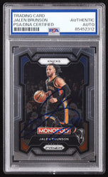 Jalen Brunson Signed 2023-24 Panini Prizm Monopoly Silver #59 (PSA Authentic) (Online Order Only)