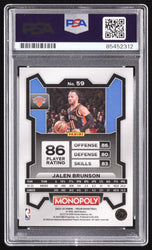 Jalen Brunson Signed 2023-24 Panini Prizm Monopoly Silver #59 (PSA Authentic) (Online Order Only)