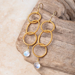 17.5mm 22kt Gold Plated Twisted Satin Round Link Chain (ONLINE ORDER ONLY)