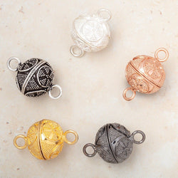 17.5mm Roval Miligrain Design Magnetic Clasp 1 piece (ONLINE ORDER ONLY)