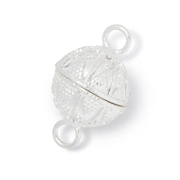 17.5mm Triangular Miligrain Design Round Magnetic Clasp 1 piece (ONLINE ORDER ONLY)