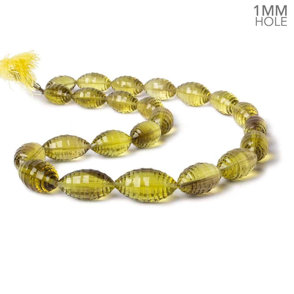 Bi-Color Quartz Concave Faceted Marquise 17 inch 23 beads AAA (ONLINE ORDER ONLY)
