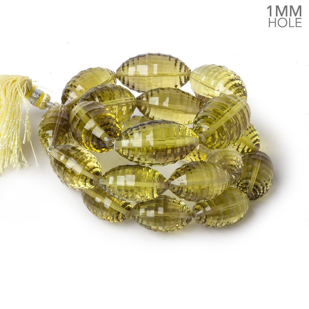 Bi-Color Quartz Concave Faceted Marquise 17 inch 23 beads AAA (ONLINE ORDER ONLY)
