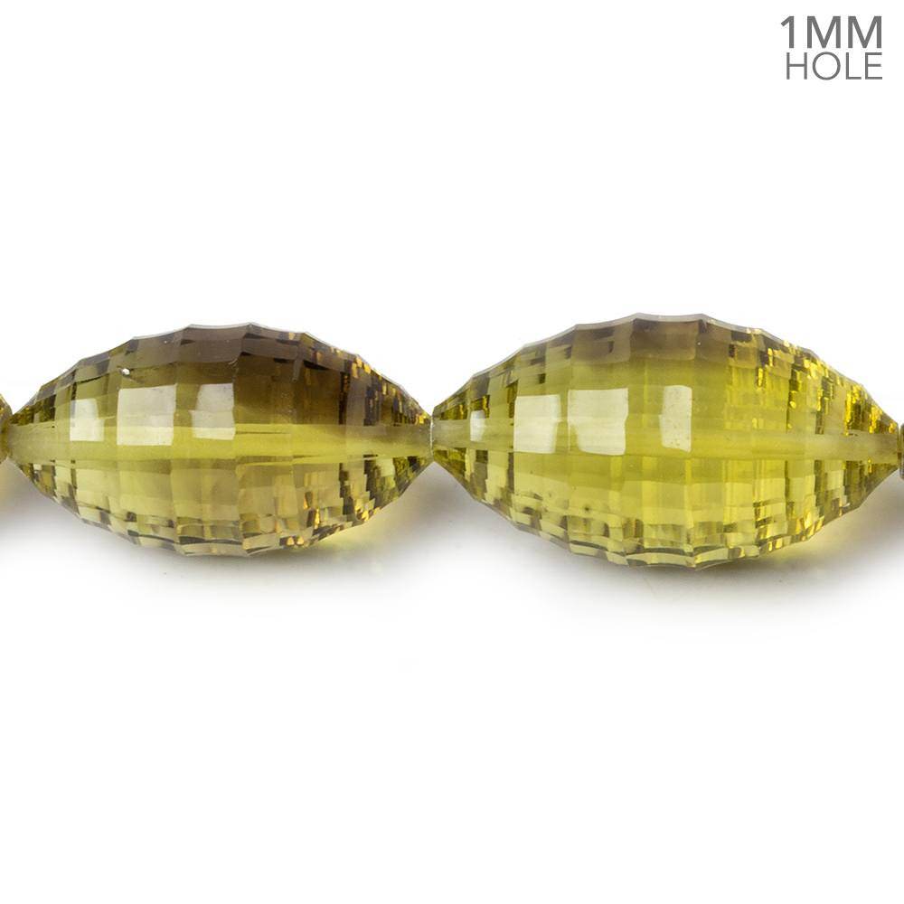 Bi-Color Quartz Concave Faceted Marquise 17 inch 23 beads AAA (ONLINE ORDER ONLY)