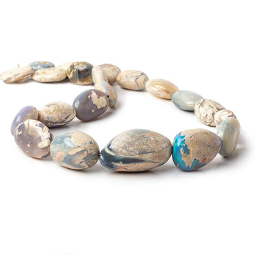 17.5x13-35x21mm Australian Opal & Matrix Plain Nugget beads 18 inches 21 pieces A (ONLINE ORDER ONLY)