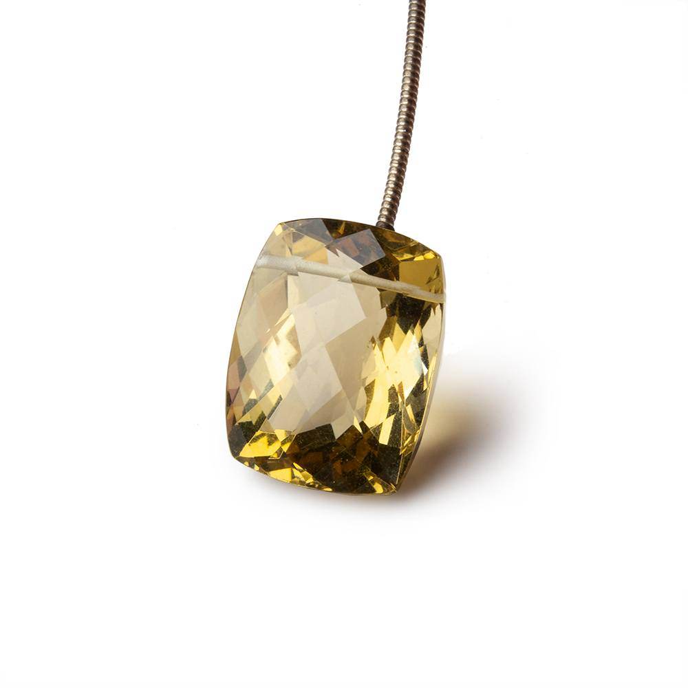 17.5x13.5mm Lemon Quartz Pavilion Faceted Rectangle Focal Bead 1 piece (ONLINE ORDER ONLY)
