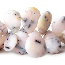 17.5x14-31x22mm Dendritic Pink Peruvian Opal Faceted Pears 8 inch 32 pieces A (ONLINE ORDER ONLY)