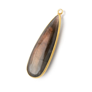 40x14mm Vermeil Bezel Labradorite plain pear Pendant 1 piece (ONLINE ORDER ONLY)