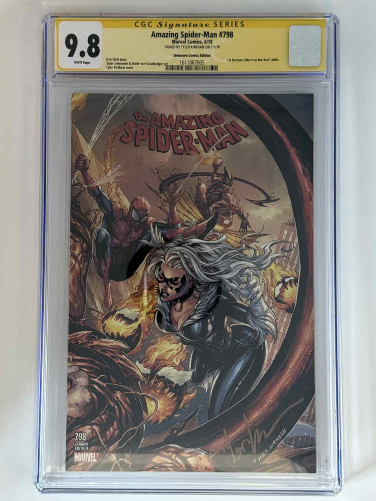 [Signed by Tyler Kirkham] Amazing Spider-Man #798 CGC 9.8 Yellow Label Exclusive Var (ONLINE ORDER ONLY)