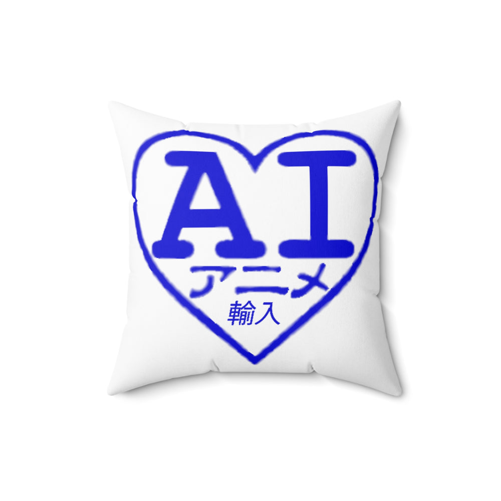 2001 Anime Imports Logo Blue & Japan Spun Polyester Square Pillow