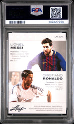 Graded 2022 Leaf Special Release Lionel Messi Cristiano Ronaldo #LMCR Exclusive Legends Edition Soccer Card PSA 10 Gem Mint