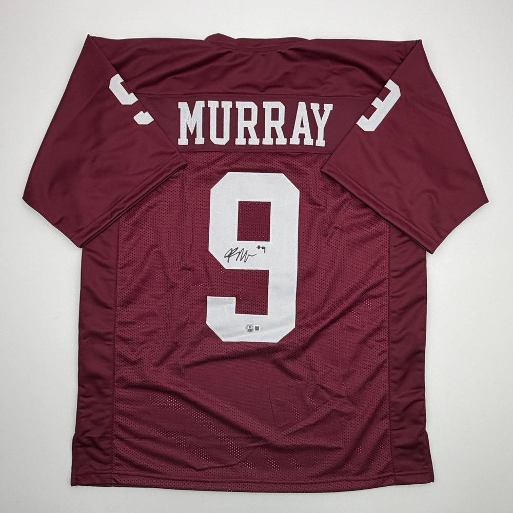 Autographed/Signed Kenneth Murray Jr. Oklahoma Maroon College Football Jersey Beckett BAS COA