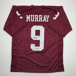 Autographed/Signed Kenneth Murray Jr. Oklahoma Maroon College Football Jersey Beckett BAS COA