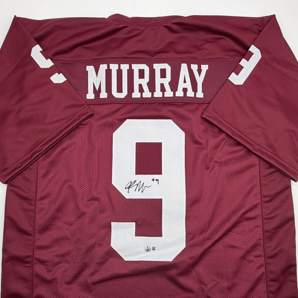 Autographed/Signed Kenneth Murray Jr. Oklahoma Maroon College Football Jersey Beckett BAS COA