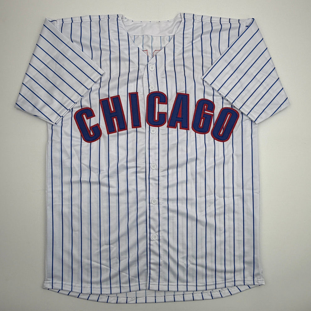 Autographed/Signed Alex Bregman Chicago Pinstripe Baseball Jersey Beckett BAS COA