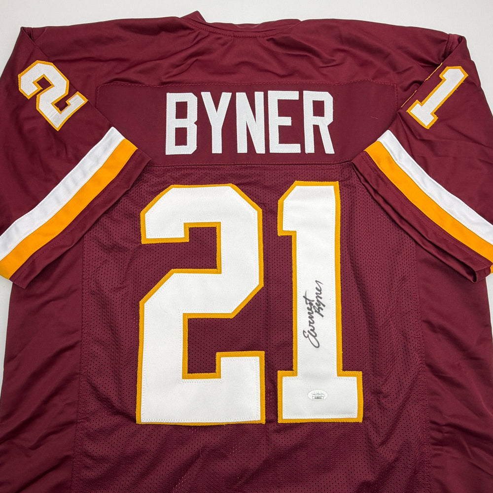 Autographed/Signed Earnest Byner Washington Maroon Football Jersey JSA COA