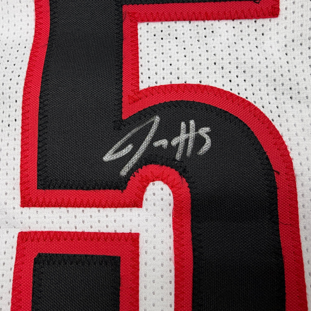 Autographed/Signed Jrue Holiday Portland White Basketball Jersey Beckett BAS COA