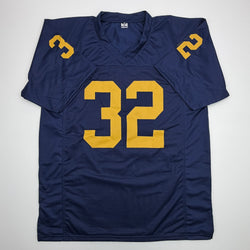 Autographed/Signed Anthony Thomas Michigan Blue College Football Jersey JSA COA