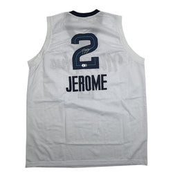 Autographed/Signed Ty Jerome Memphis White Basketball Jersey Beckett BAS COA