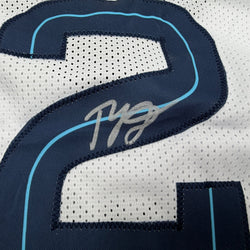 Autographed/Signed Ty Jerome Memphis White Basketball Jersey Beckett BAS COA