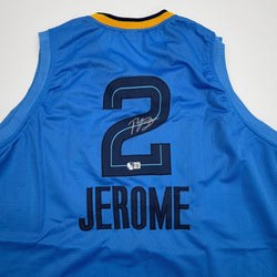Autographed/Signed Ty Jerome Memphis Light Blue Basketball Jersey Beckett BAS COA