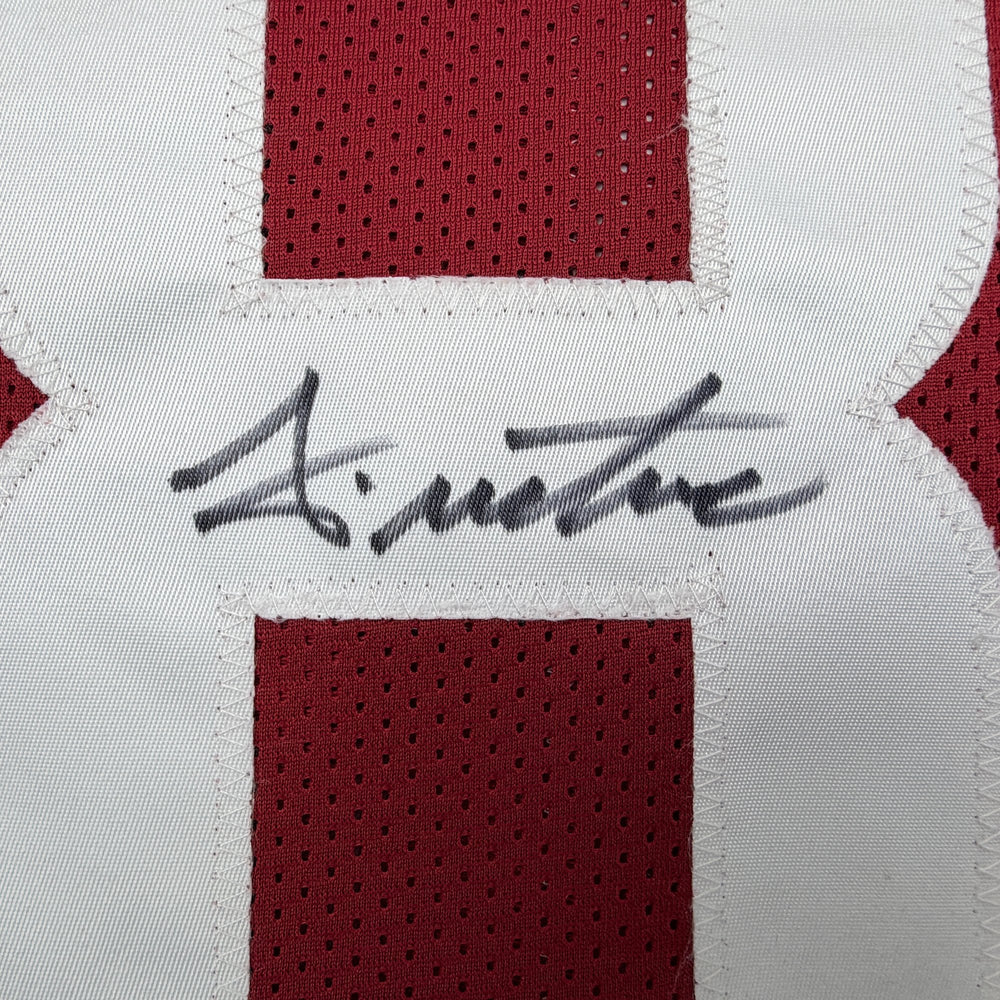 Autographed/Signed John Metchie III Alabama Red College Football Jersey JSA COA