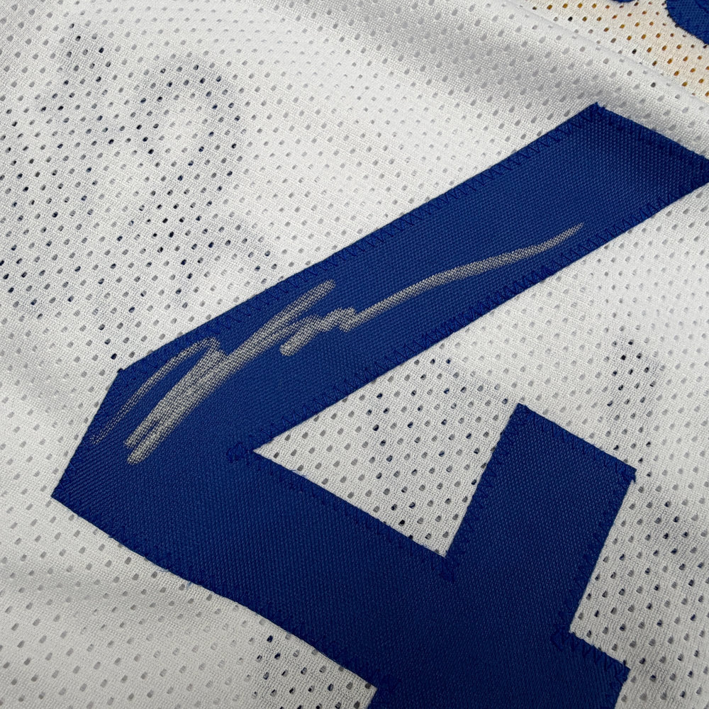 Autographed/Signed Moses Moody Golden State White Basketball Jersey Beckett BAS COA