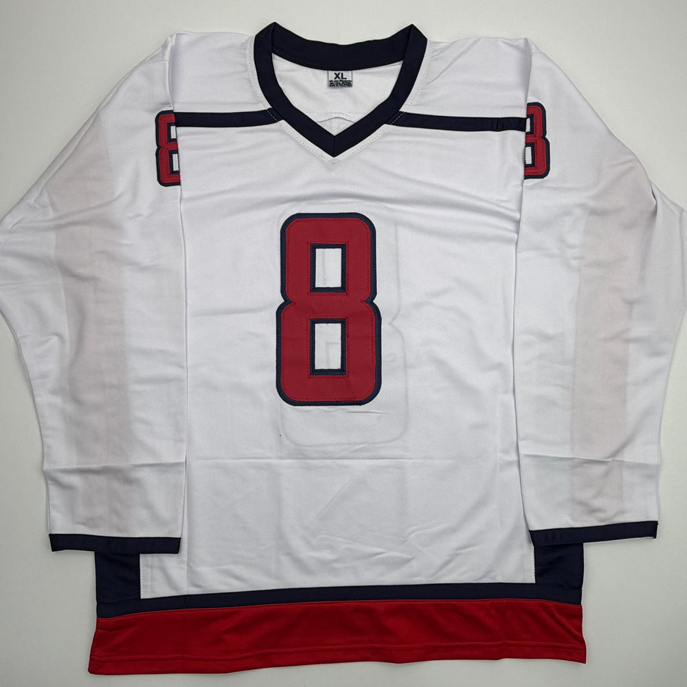 Autographed/Signed Alexander Alex Ovechkin Washington White Hockey Jersey Beckett BAS COA