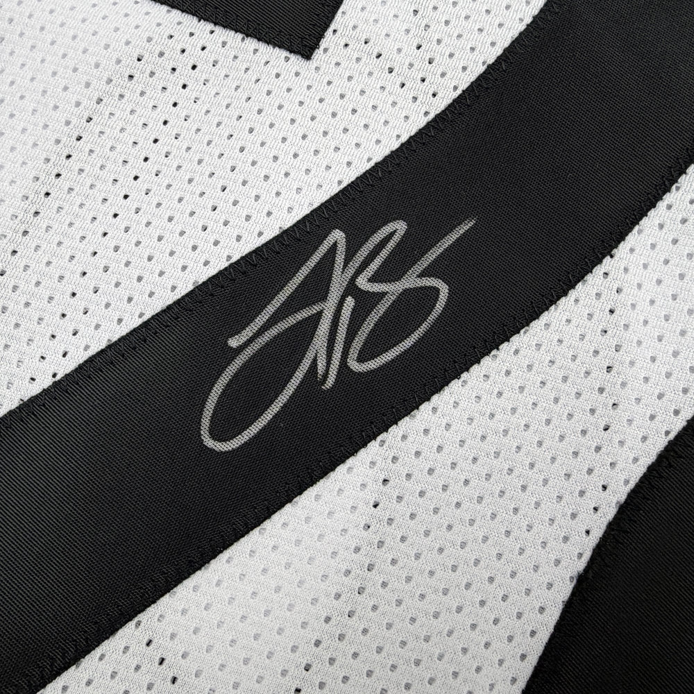 Autographed/Signed Le'Veon LeVeon Bell Pittsburgh White Football Jersey Beckett BAS COA
