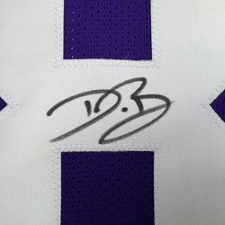 Autographed/Signed Dwayne Bowe LSU Purple College Football Jersey Beckett BAS COA