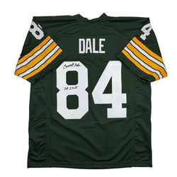 Autographed/Signed Carroll Dale Green Bay Green Football Jersey JSA COA