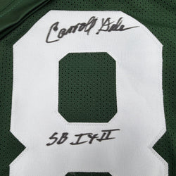 Autographed/Signed Carroll Dale Green Bay Green Football Jersey JSA COA