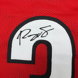 Autographed/Signed Roquan Smith Georgia Red College Football Jersey Beckett BAS COA