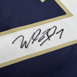 Autographed/Signed Will Fuller Notre Dame Blue College Football Jersey JSA COA