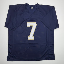 Autographed/Signed Will Fuller Notre Dame Blue College Football Jersey JSA COA