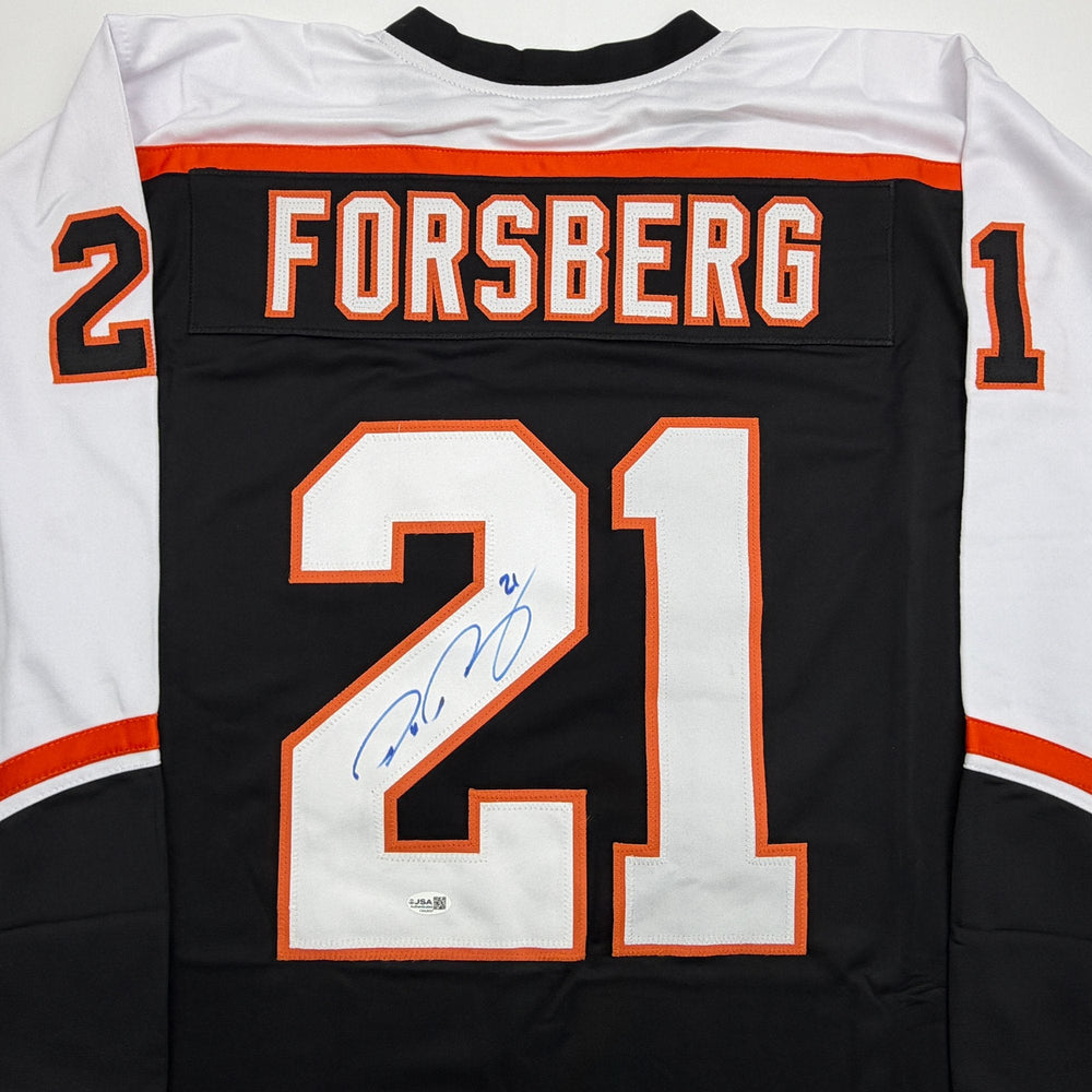 Autographed/Signed Peter Forsberg Philadelphia Black Hockey Jersey JSA COA