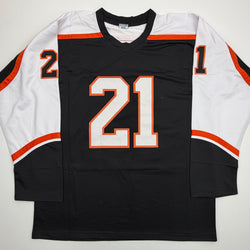 Autographed/Signed Peter Forsberg Philadelphia Black Hockey Jersey JSA COA