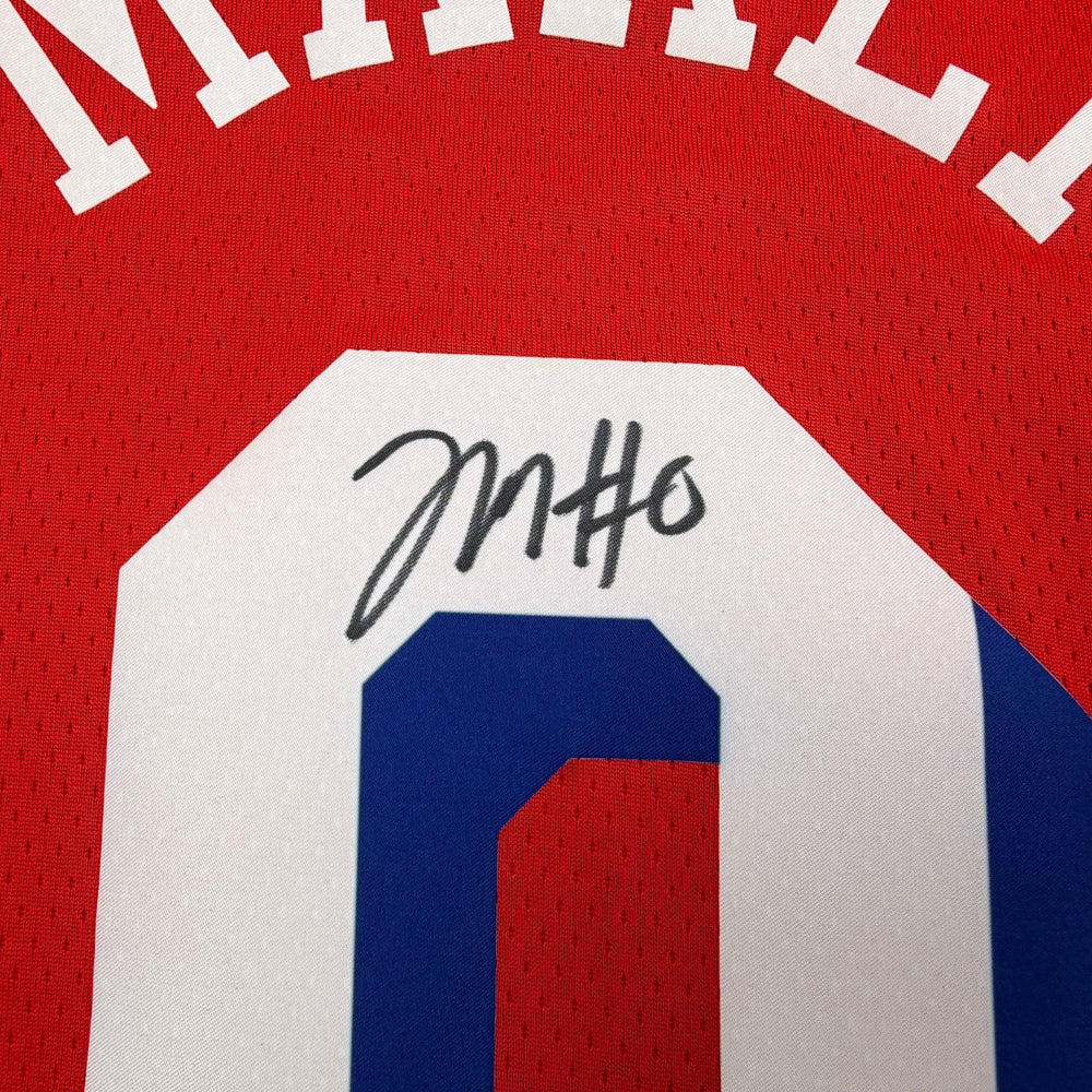 Autographed/Signed Tyrese Maxey Philadelphia 76ers Sixers Red Authentic Basketball Jersey Fanatics COA