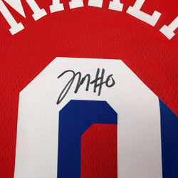 Autographed/Signed Tyrese Maxey Philadelphia 76ers Sixers Red Authentic Basketball Jersey Fanatics COA