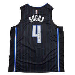 Autographed/Signed Jalen Suggs Orlando Magic Black Authentic Basketball Jersey Fanatics COA